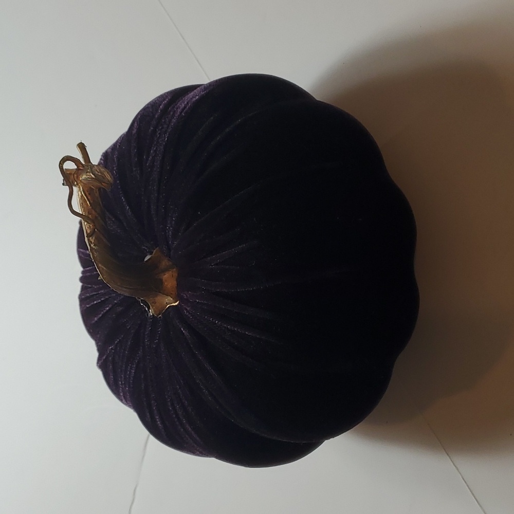 Deep purple velvet pumpkin